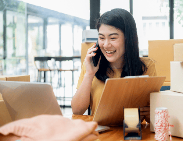 Woman on the phone